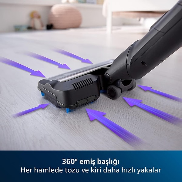 Philips XC7040/01 Şarjlı Dik Süpürge İllüstrasyon